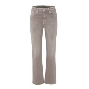 Closed Baylin Stretch Organic Cotton Straight Leg Flare High Rise Beige Jeans 28